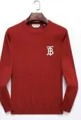 burberry logo sweat hommes femmes pull solid color b col rond rouge